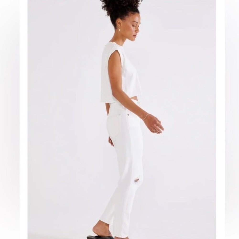 Ética Vintage White Finn Slim Straight Ankle Jeans Size 31 Vintage White - Picture 13 of 14
